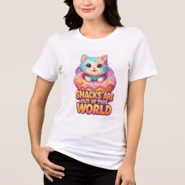 スペースキャットドーナツ – かわいい宇宙スナックの雰囲気 トライブレンドTシャツ