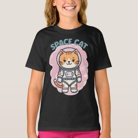 スペースキャット宇宙飛行士 Tシャツ (正面)