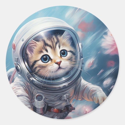 スペースキャット ラウンドシール (正面)