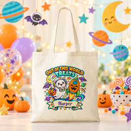 スペースゴーストキッズハロウィンキャンディバッグ トートバッグ