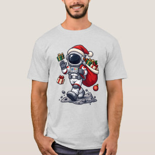 スペースサンタ宇宙飛行士 クリスマスギフト Tシャツ