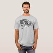 スペースシティチャプター - ぼろぼろの旗 bw tシャツ (正面フル)