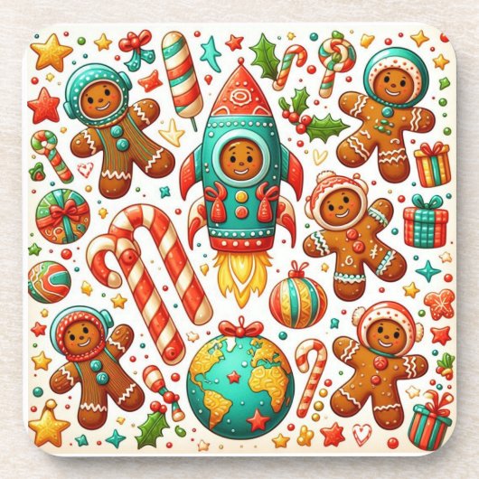 スペースシャトルのクリスマス コースター (正面)