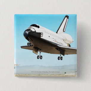 スペースシャトルのデジタルイラストレーション 缶バッジ