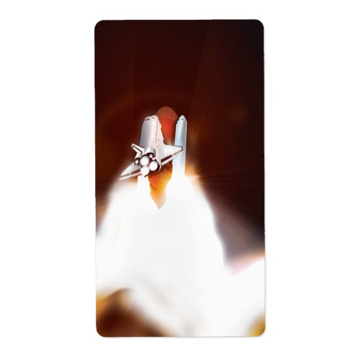 スペースシャトルの打ち上げイラスト ラベル (正面)
