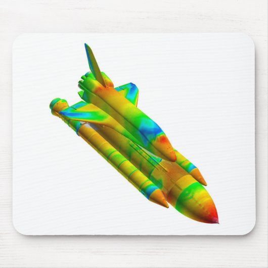 スペースシャトルの視覚化のマウスパッド マウスパッド (正面)