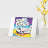 スペースシャトルの退職 カード (黄色い花)