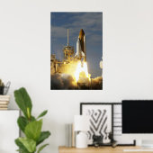 スペースシャトル・アトランティス打ち上げポスター NASA STS-122 ポスター (ホームオフィス)