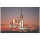 スペースシャトル・アトランティス、赤い空での打ち上げ シール (正面)