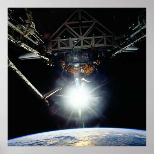 スペースシャトル「エンデバー宇宙」からの地球の見解 ポスター (正面)
