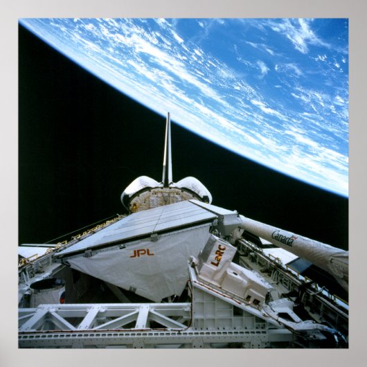 スペースシャトル「エンデバー宇宙」からの地球の見解 ポスター (正面)