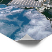 スペースシャトル・コロンビア号の地球とペイロードの表示 ポスター (角)