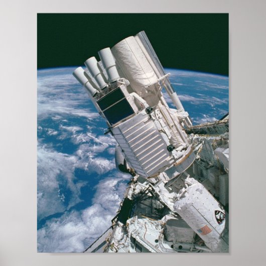 スペースシャトル・コロンビア号の地球とペイロードの表示 ポスター (正面)