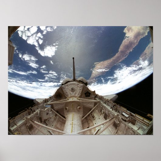 スペースシャトル・コロンビア宇宙からの地球の眺め ポスター (正面)