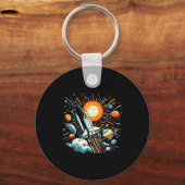 スペースシャトル サン プラネット ロケット ギャラクシー ボーイズ キッズ キーホルダー (正面)