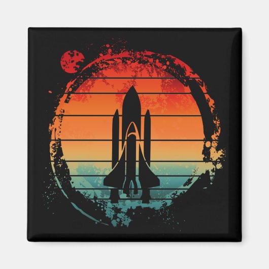 スペースシャトル ヴィンテージ マグネット (正面)