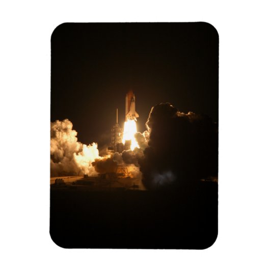 スペースシャトル 地球軌道宇宙船 夜間 キャンバス マグネット (縦)