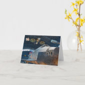 スペースシャトルNotecard カード (黄色い花)