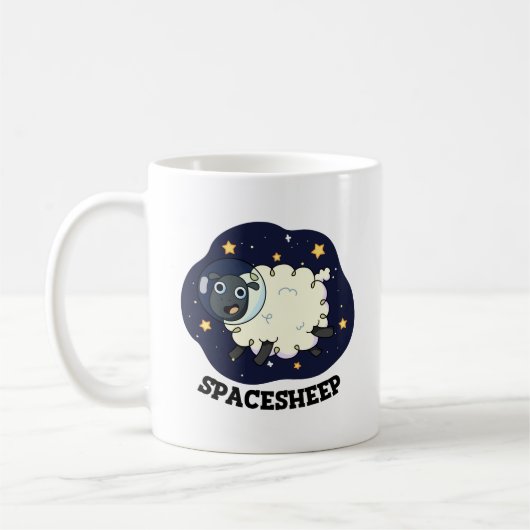 スペースシープ 宇宙飛行士 おもしろダジャレ コーヒーマグカップ (左)