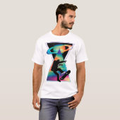 スペーススケートボード Tシャツ (正面フル)