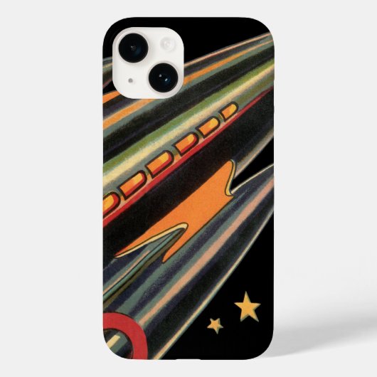 スペーススターズによるヴィンテージ サイエンス フィクション ロケット シップ Case-Mate iPhoneケース (裏面)