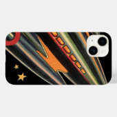 スペーススターズによるヴィンテージ サイエンス フィクション ロケット シップ Case-Mate iPhoneケース (裏面 (横))