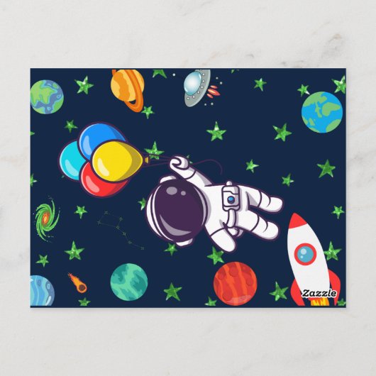 スペースタキュラー・セレブレーション　バースデー・招待状 ポストカード (裏面)