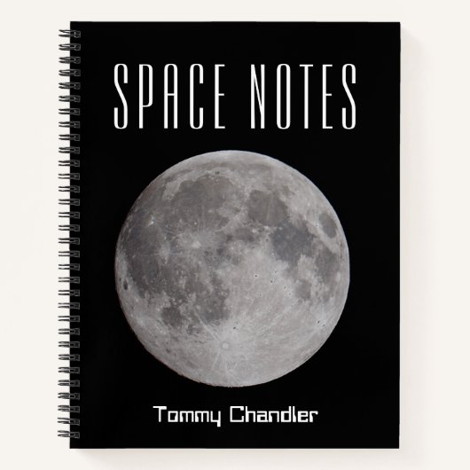 スペーステーマのオーダーメイド天文学者ノートブック ノートブック (正面)