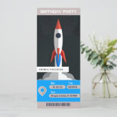 スペーステーマの誕生日パーティー旅行チケット 招待状 (スタンド正面)
