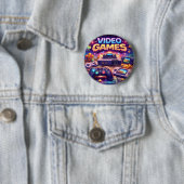 スペースドッグスラジオ - ビデオゲームロゴ26 缶バッジ (インサイチュ)