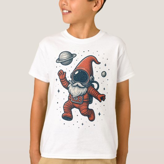スペースノーム クリスマス 宇宙飛行士 おもしろ 銀河 ホリデー Tシャツ (正面)