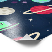 スペースパターンイラスト フォトプリント            (角)