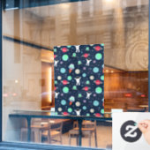 スペースパターン イラスト ウィンドウサイン (カフェ窓)