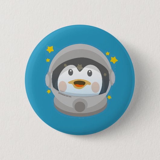 スペースペンギン 缶バッジ (正面)