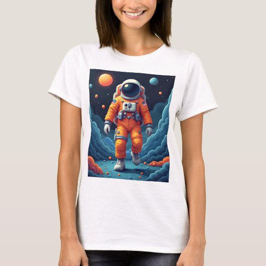 スペースマンウィメンズTシャツ Tシャツ (正面)