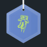 スペースマンクリスマスツリーオーナメント ガラスオーナメント<br><div class="desc">この祝デジタル・アート・プリントで休日。</div>