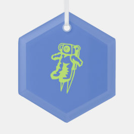 スペースマンクリスマスツリーオーナメント ガラスオーナメント