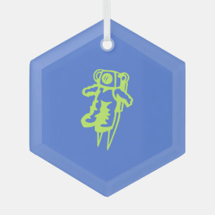 スペースマンクリスマスツリーオーナメント ガラスオーナメント