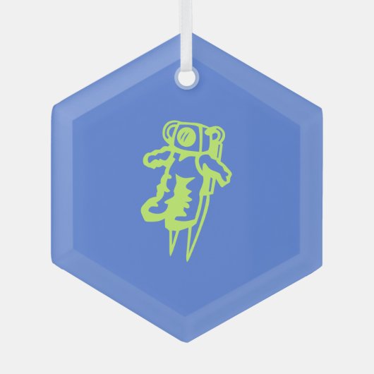 スペースマンクリスマスツリーオーナメント ガラスオーナメント (正面)