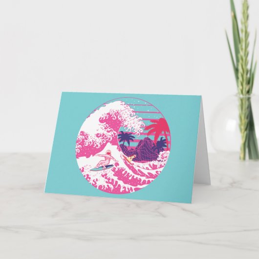 スペースマンサーフィンザピ素晴らしンクウェーブ カード (正面)