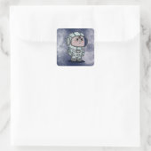 スペースマンステッカー スクエアシール (バッグ)