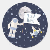 スペースマンムーン男の子！ ラウンドシール (正面)