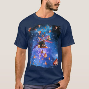 スペースレーザーアイキャットライディングピザ、ギャライキャッツ 1571 Tシャツ