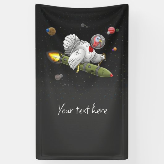 スペースロケットターキー 横断幕 (縦)