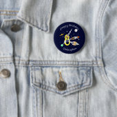 スペースロケット8歳の誕生日 缶バッジ (インサイチュ)