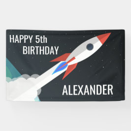 スペースロケット オーダーメイド 子供の誕生日パーティー 横断幕