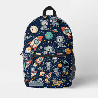 スペースロボットドッグバックパック – かわいいペットのデザイン プリントバックパック