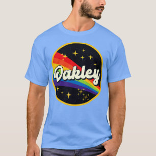 スペースヴィンテージスタイルのオークレインボー Tシャツ