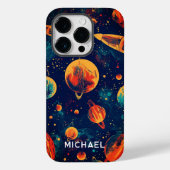 スペース宇宙飛行士のカスタムネーム Case-Mate iPhoneケース (裏面)