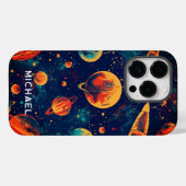 スペース宇宙飛行士のカスタムネーム Case-Mate iPhoneケース (裏面 (横))